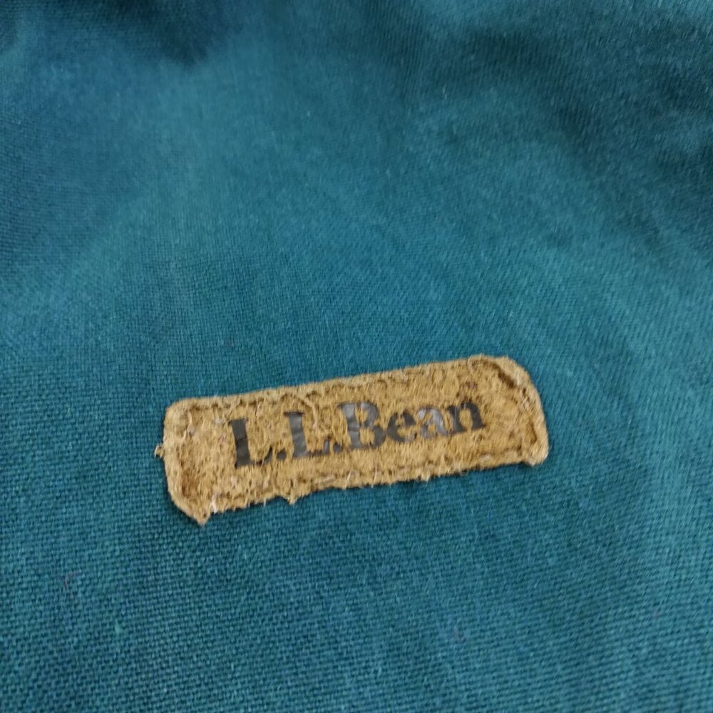 Vintage LL Bean Jacket Suede Collar Wool Blanket Lined Bomber Mens Large US Made - Picture 5 of 15